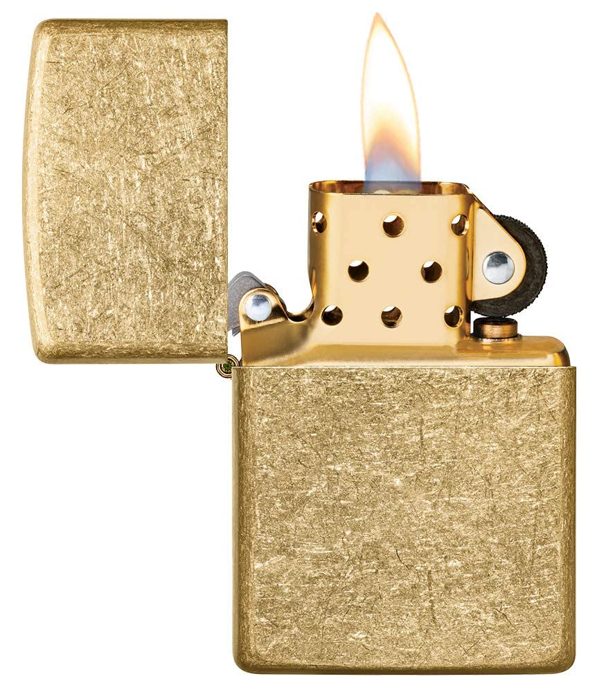 Zippo Tumbled Brass Pocket Lighter