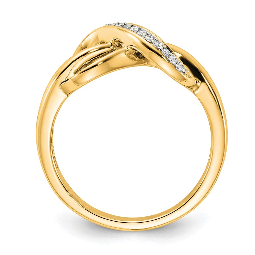 10K Diamond Infinity Ring