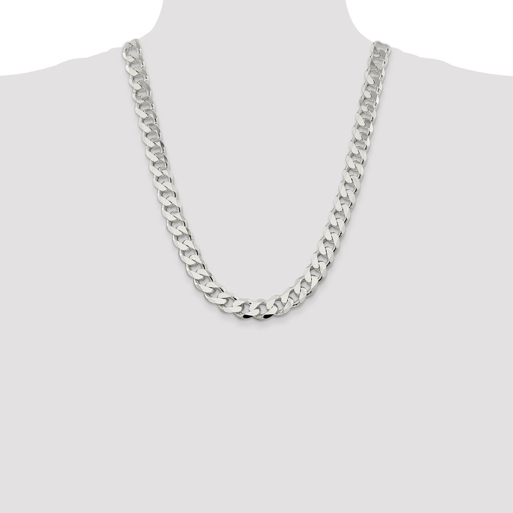 Sterling Silver 13mm Curb Chain 24 Inches