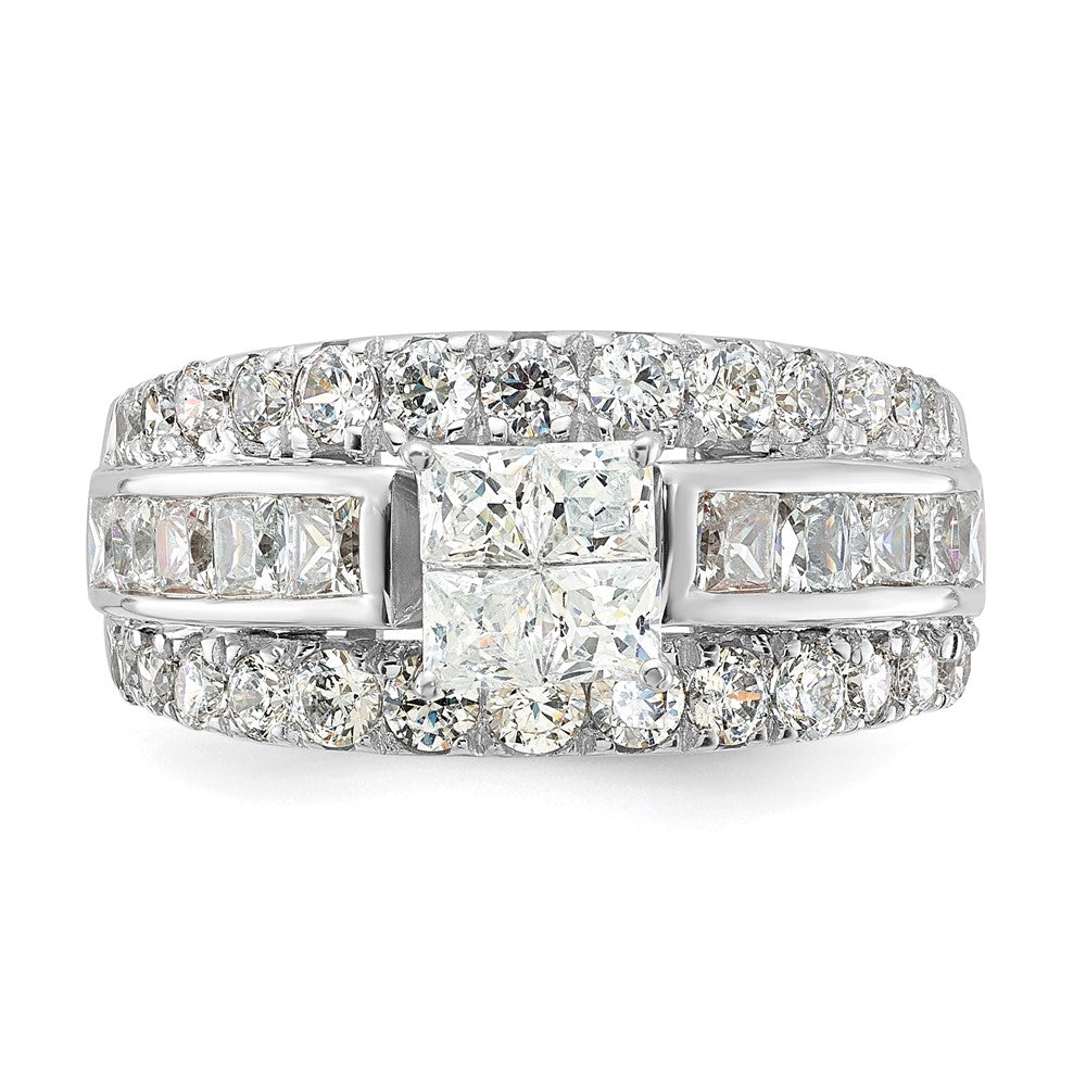 Sterling Silver Rhodium-plated Diamonore Ring