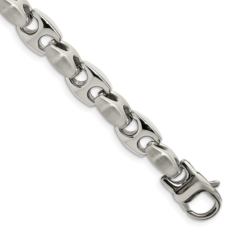 Stainless Steel Brushed and Polished 8.25in Bracelet 8.25 inches