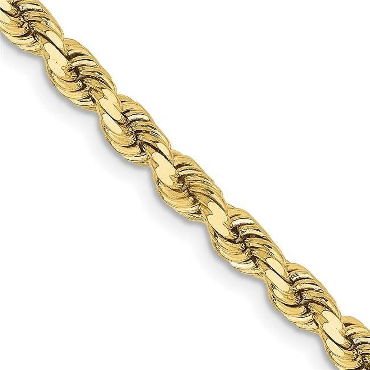 10k 3.75mm Diamond-cut Rope Chain