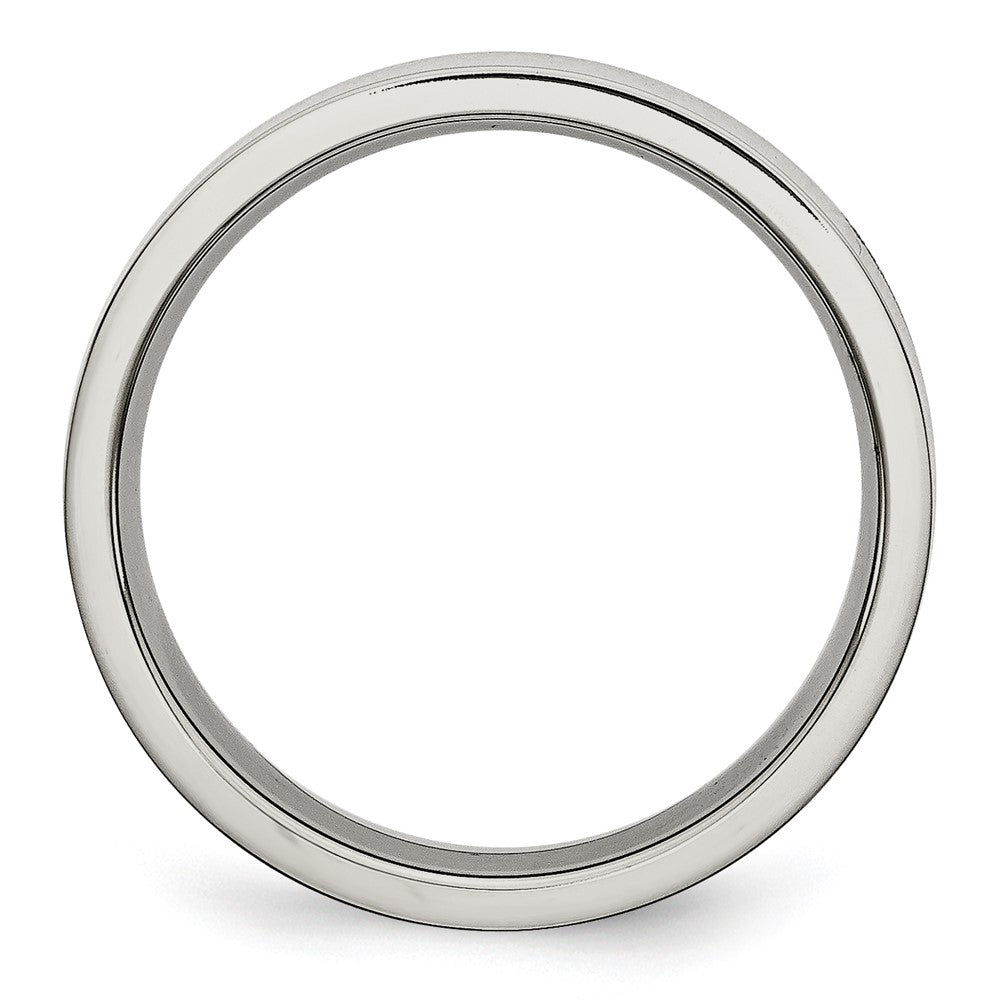 Stainless Steel Polished 5mm Flat Band Size - 11.5