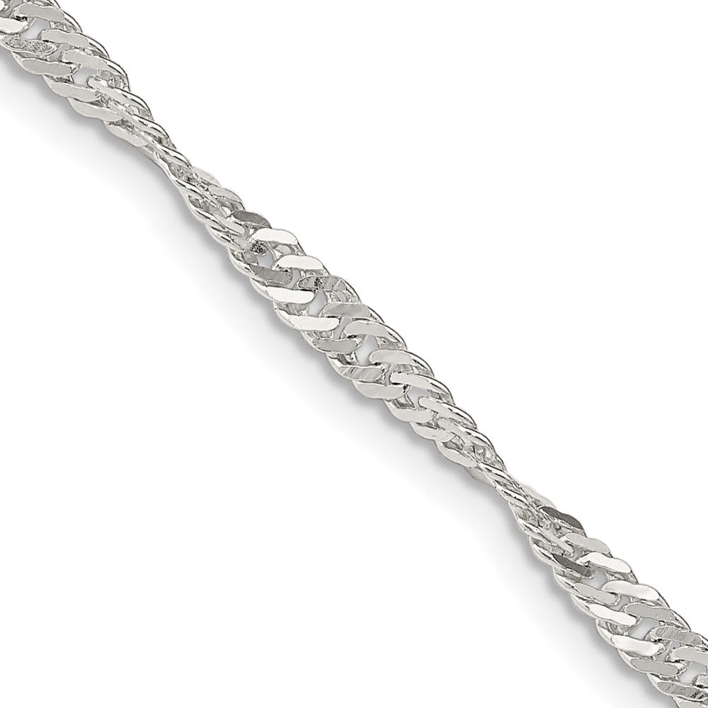 Sterling Silver 3mm Singapore Chain 26 Inches