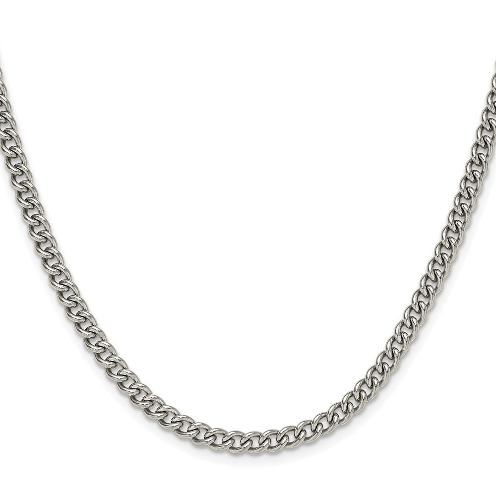 Chisel Stainless Steel Polished 4.5mm 24 inch Round Curb Chain