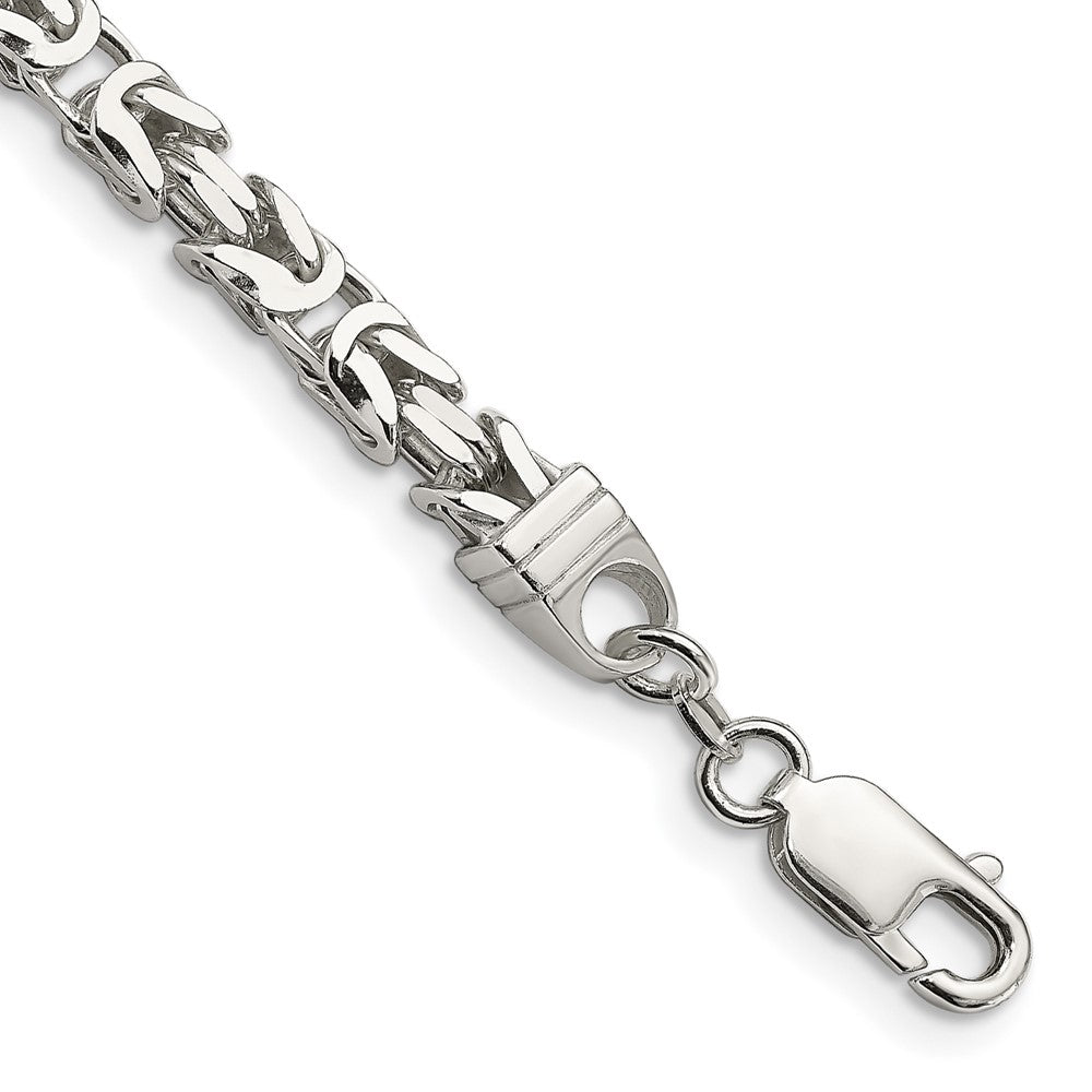 Sterling Silver 5mm Byzantine Chain 8 inches