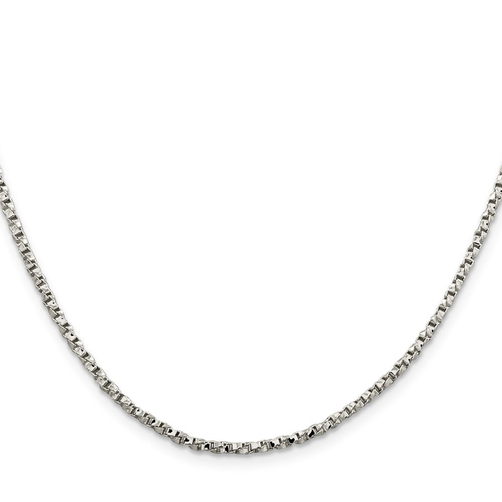 Sterling Silver 2.25mm Twisted Box Chain 22 Inches