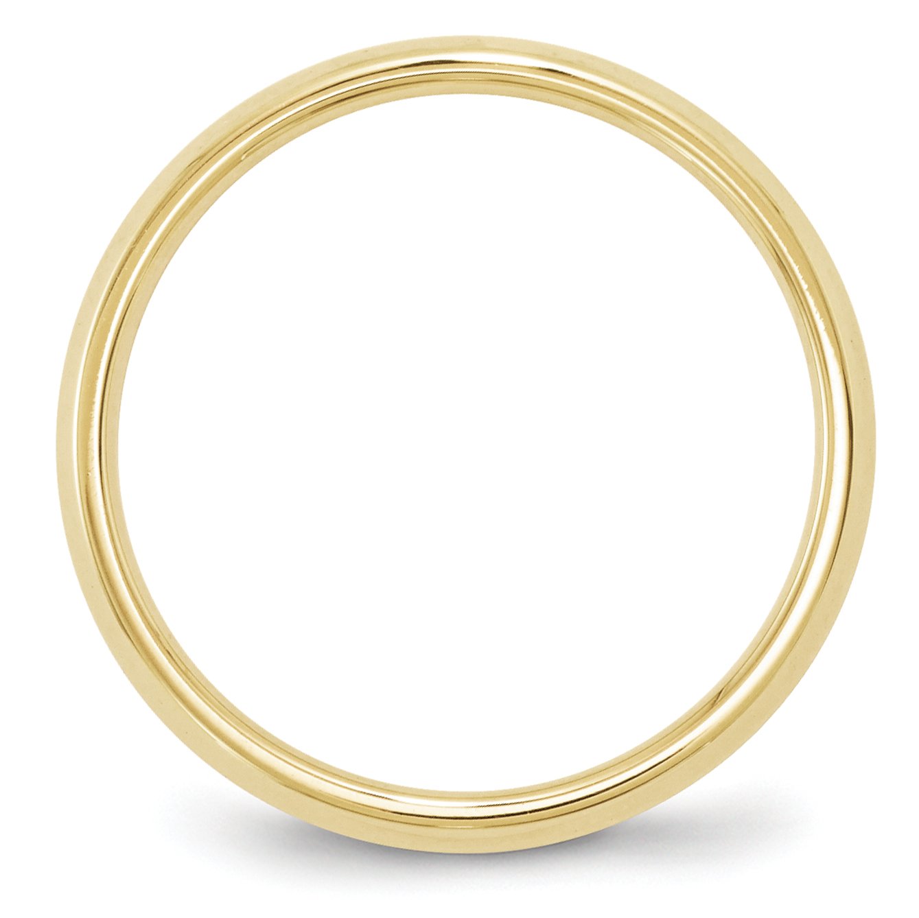 Primal Gold 10 Karat Yellow Gold 2.5mm Knife Edge Comfort Fit Band Size 6.5