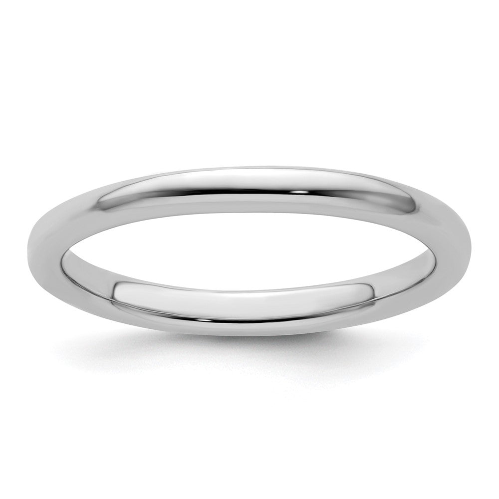 Sterling Silver Stackable Expressions Rhodium Polished Ring Size -7