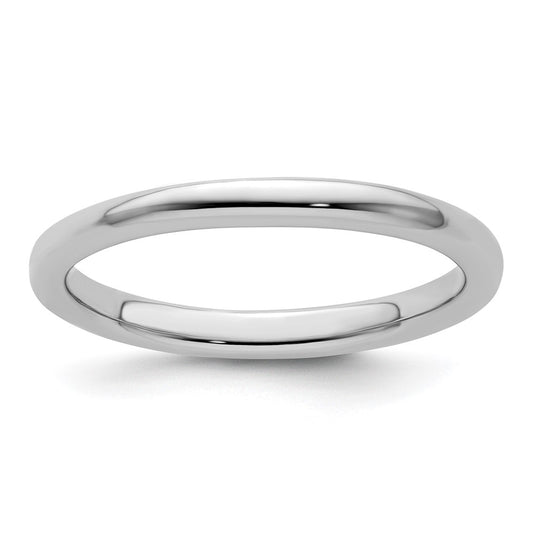 Sterling Silver Stackable Expressions Rhodium Polished Ring Size -7