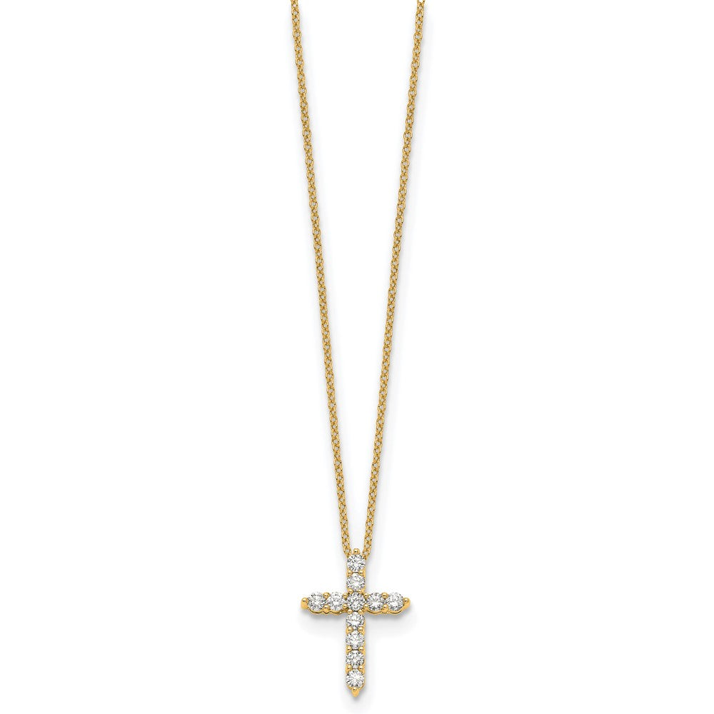 14k Diamond Cross 18 inch Necklace
