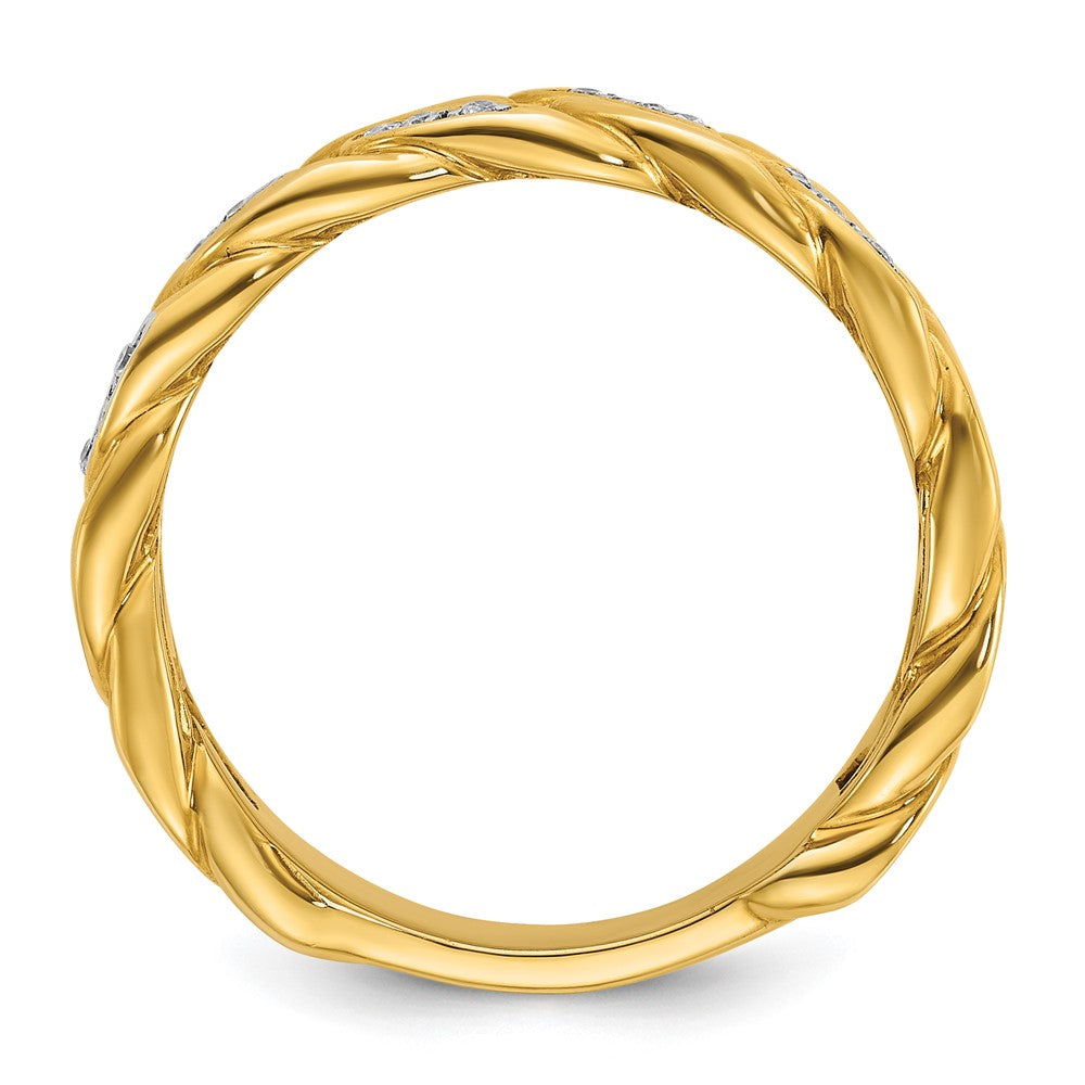 14k IBGoodman Men's Link Design Diamond Ring Mounting
