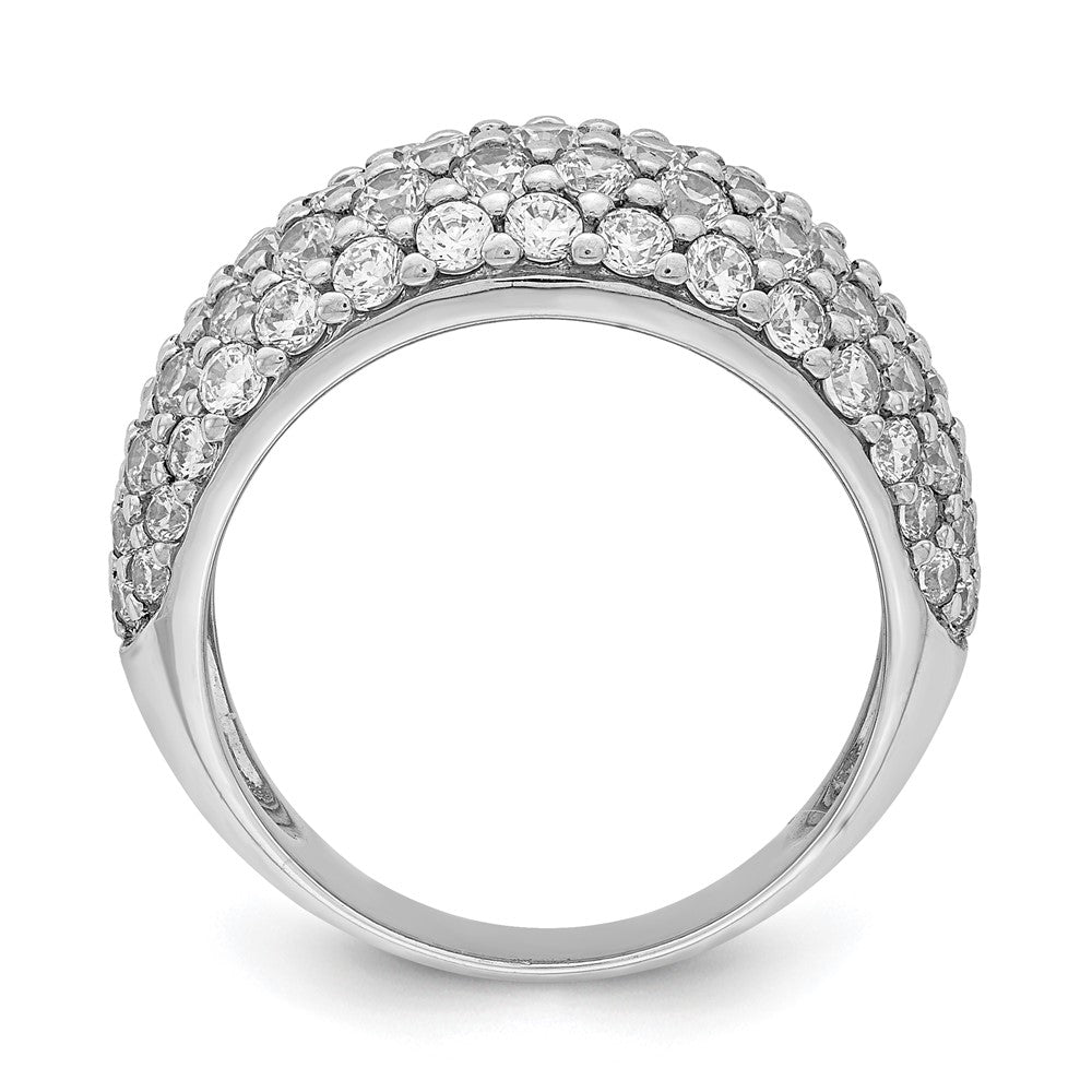 Sterling Silver Rhodium Plated CZ Ring
