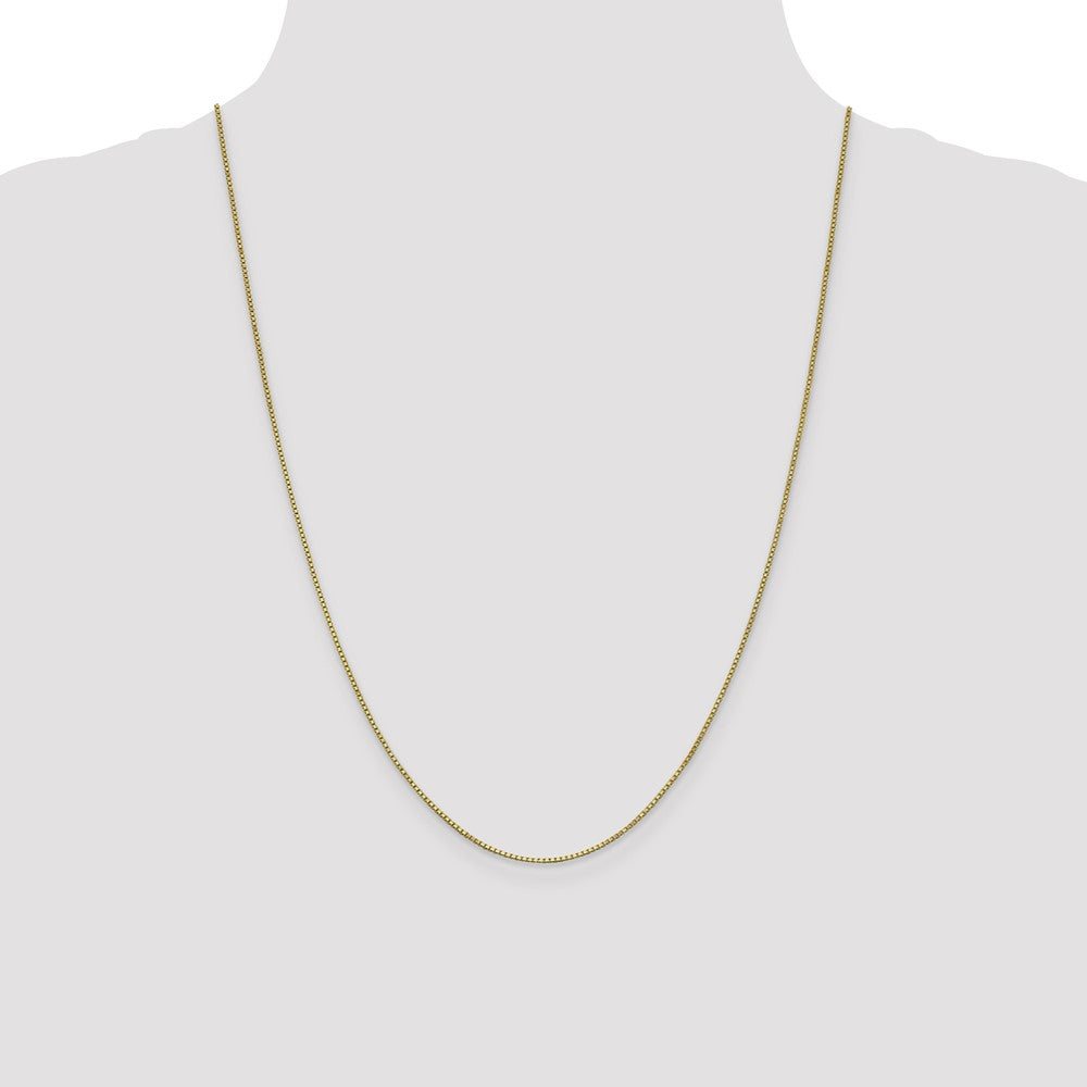 10k White Gold 1mm Box Chain