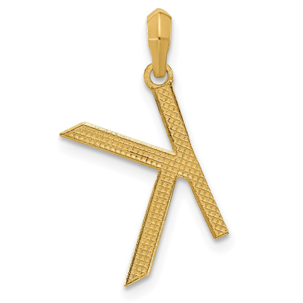 14k Yellow Gold Fancy Letter K