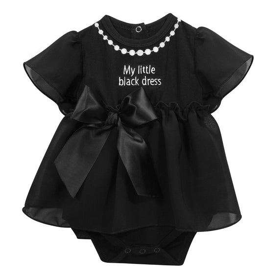 Stephan Baby My First Little Black Party Dress Ruffle-Skirted Diaper Cover, 3-6 Months