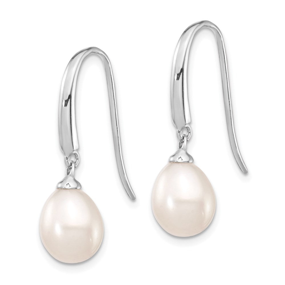 Sterling Silver Rhodium Diam. & White Topaz Earring Jacket