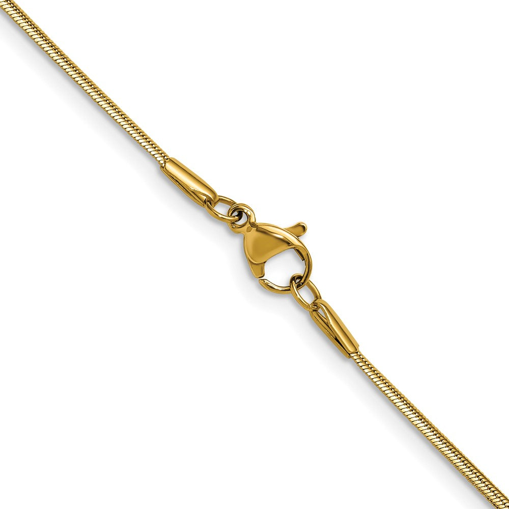 Chisel Stainless Steel Polished Yellow IP-plated 1.5mm 20 inch Snake Chain