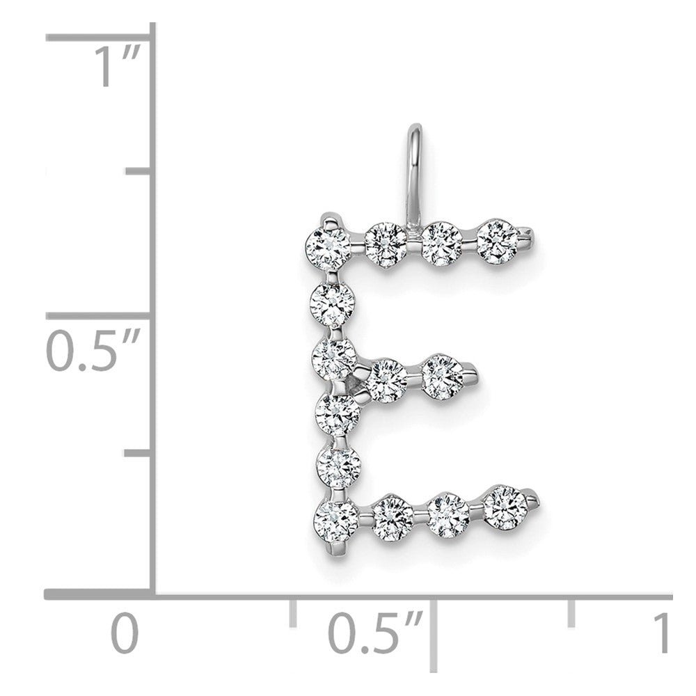 True Origin 14k White Gold 1/2 carat Lab Grown Diamond VS DEF Alphabet E Pendant
