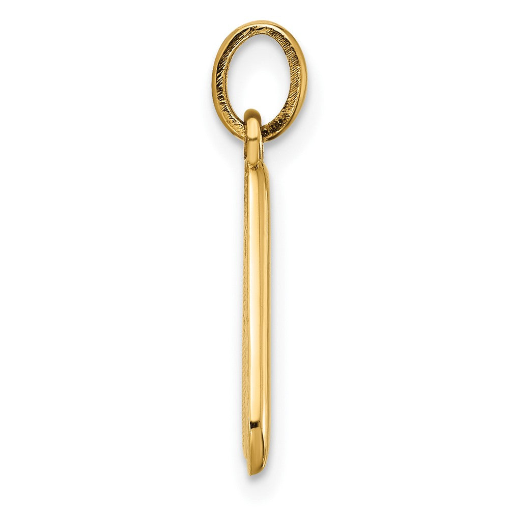 14k Yellow Gold Fancy Letter A