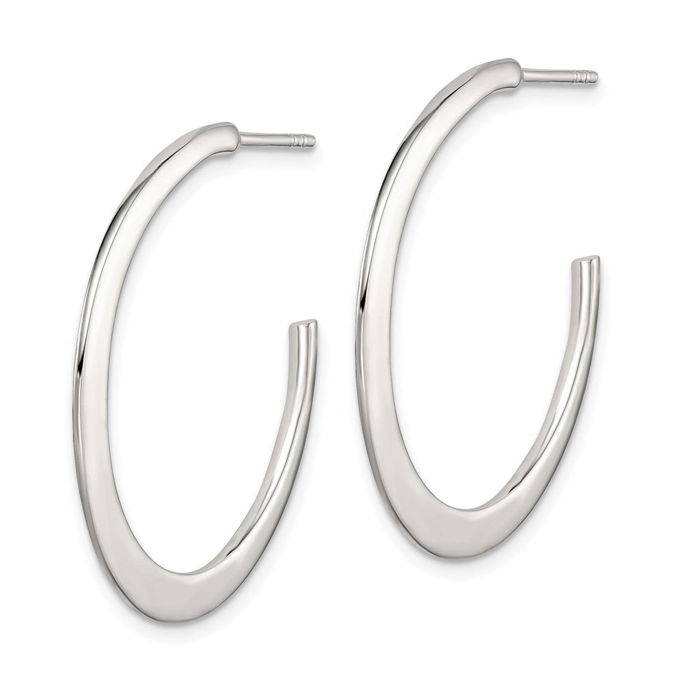 Diamond Fascination Diamond Mystique Sterling Silver Platinum-plated Diamond Twisted Hoop Earrings