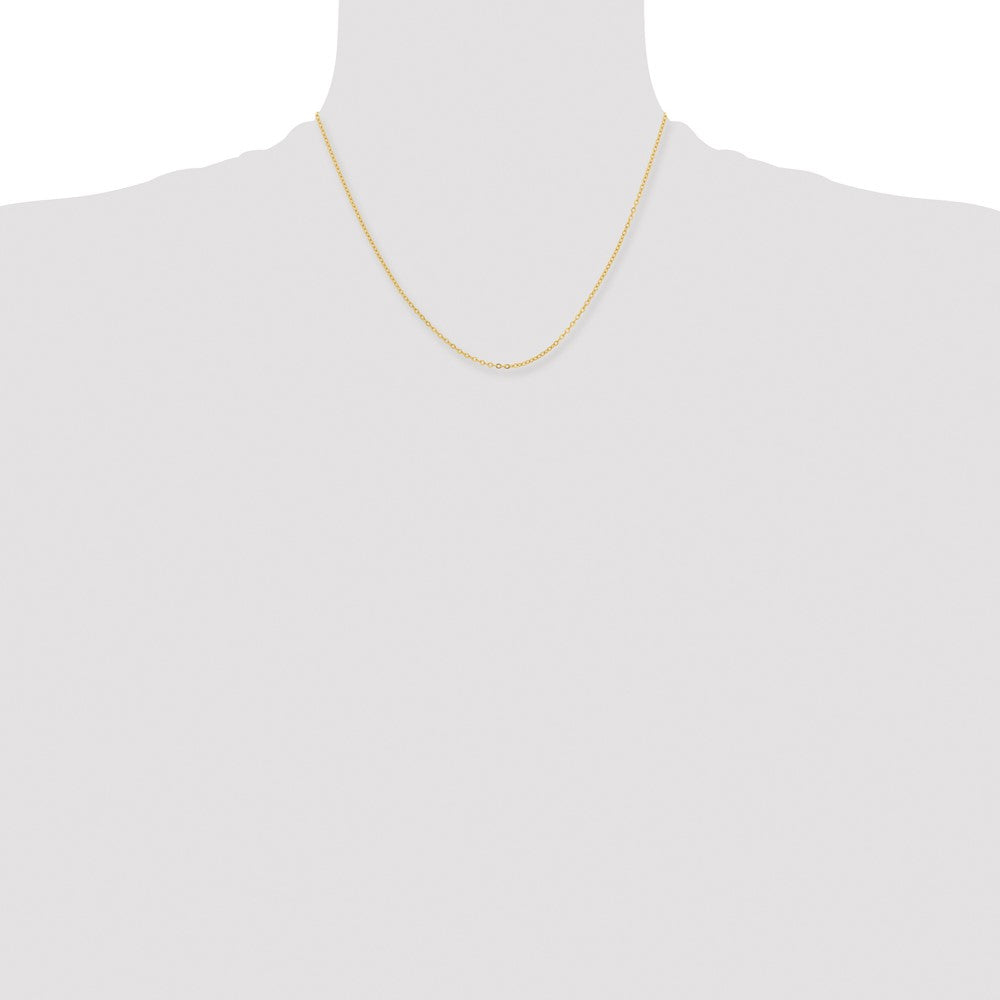 Yellow Rhodium over Brass 1.70mm Plated Rolo Chain