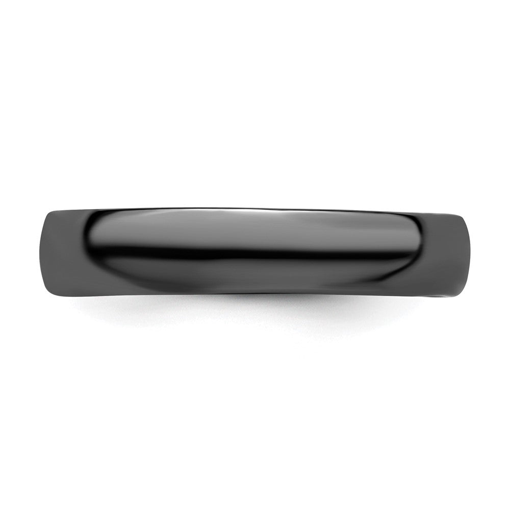 Sterling Silver Stackable Expressions Black-plated Polished Ring Size -8