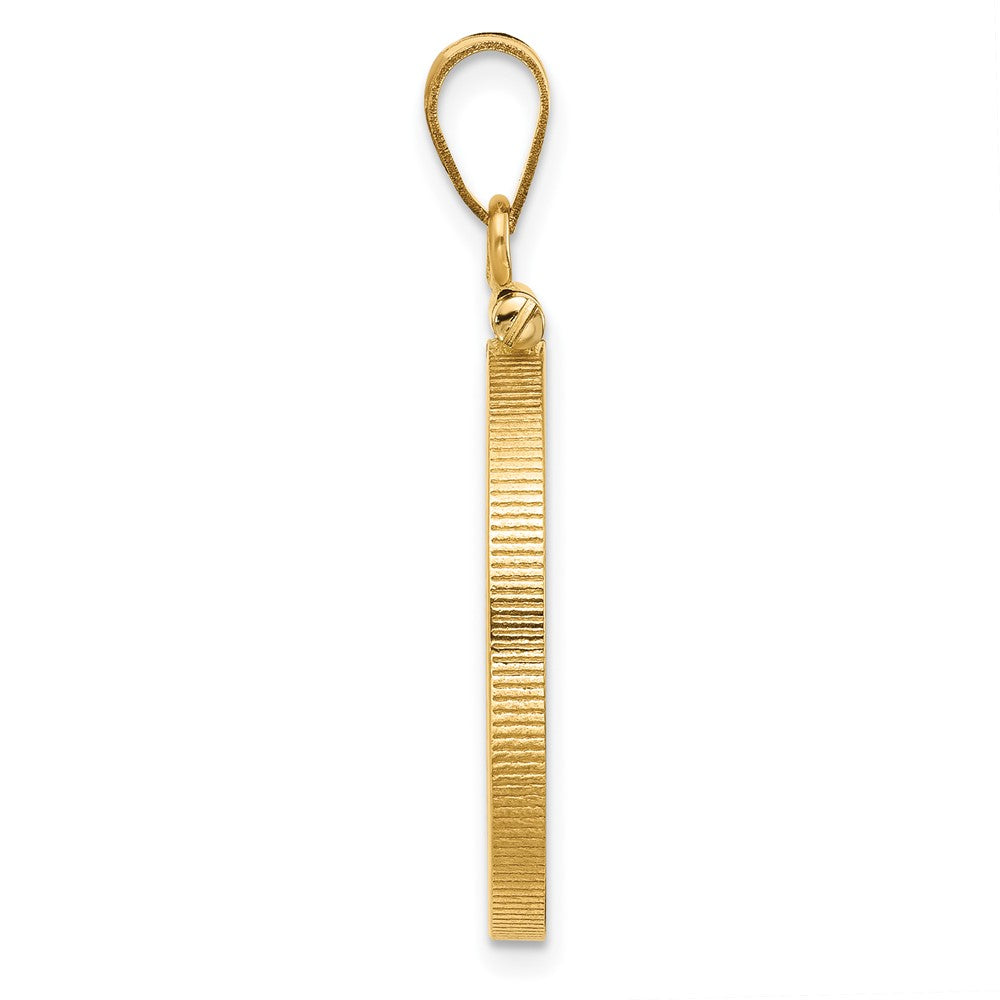 Wideband Distinguished Coin Jewelry 14k Polished 21.6mm x 1.7mm Screw Top Coin Bezel Pendant