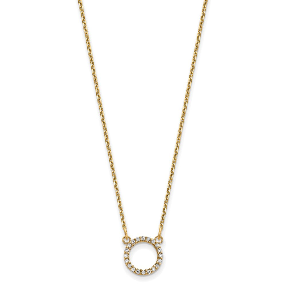 10k Diamond Open Circle Necklace