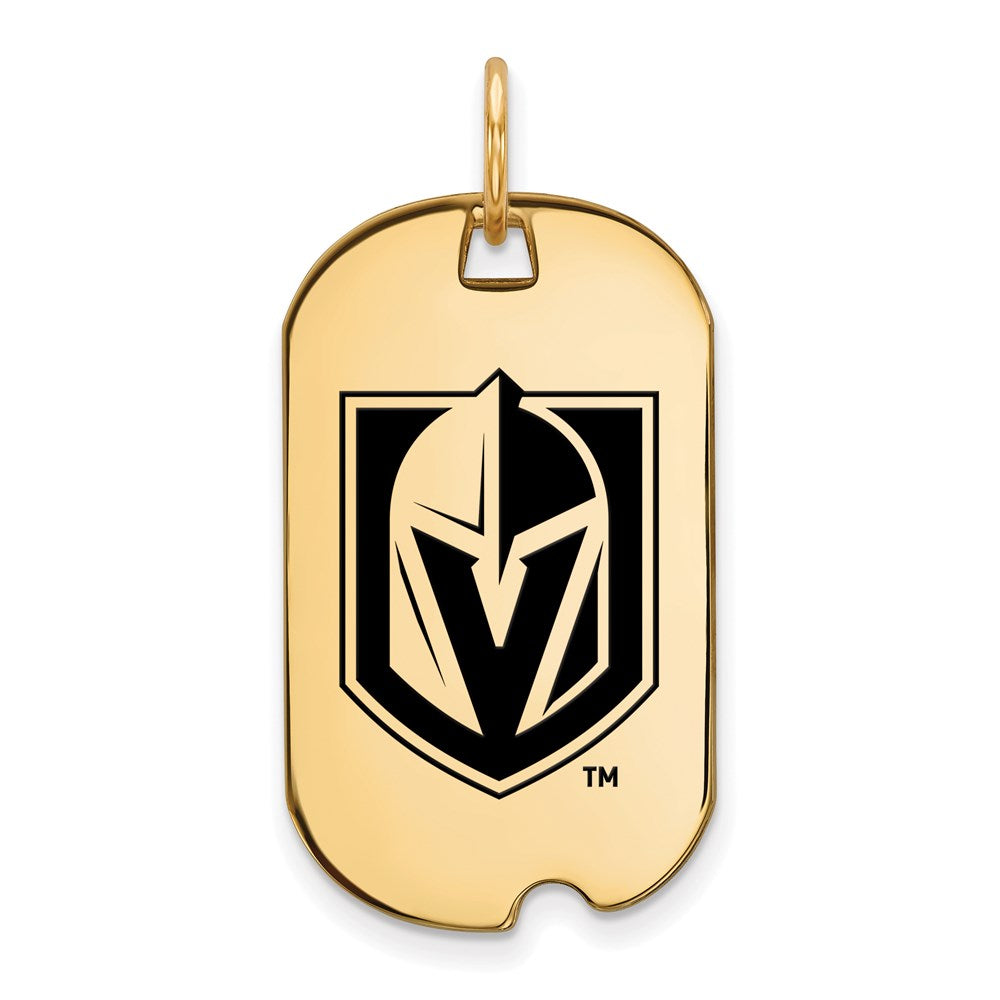 GP Sterling Silver Vegas Golden Knights Sm Dog Tag w/epoxy Q-GP029VGK
