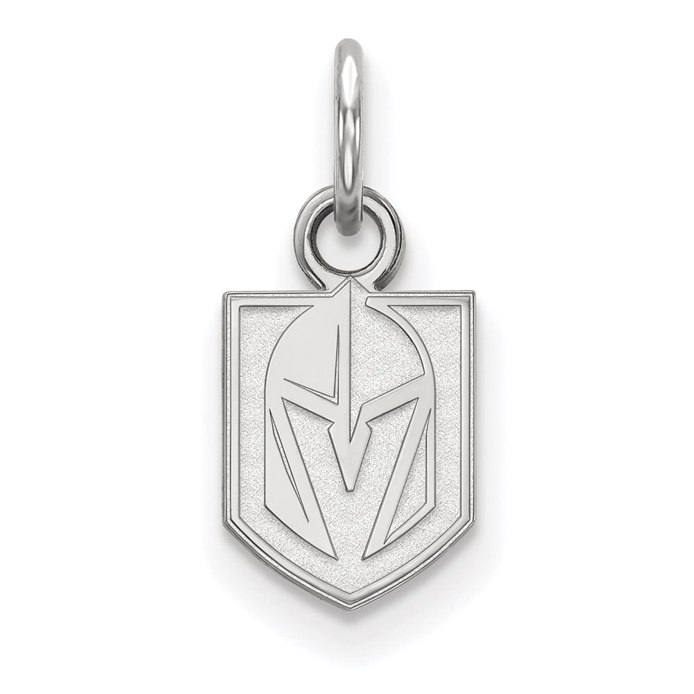 Sterling Silver Rhodium-plated NHL LogoArt NHL Vegas Golden Knights Extra Small Pendant Q-SS001VGK