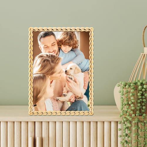 5x7 Golden Rope Picture Frame