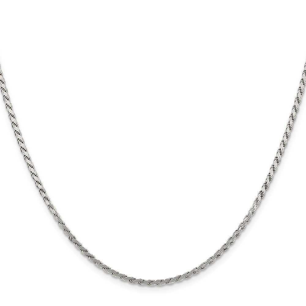 Sterling Silver 2.25mm Flat Rope Chain 26 Inches