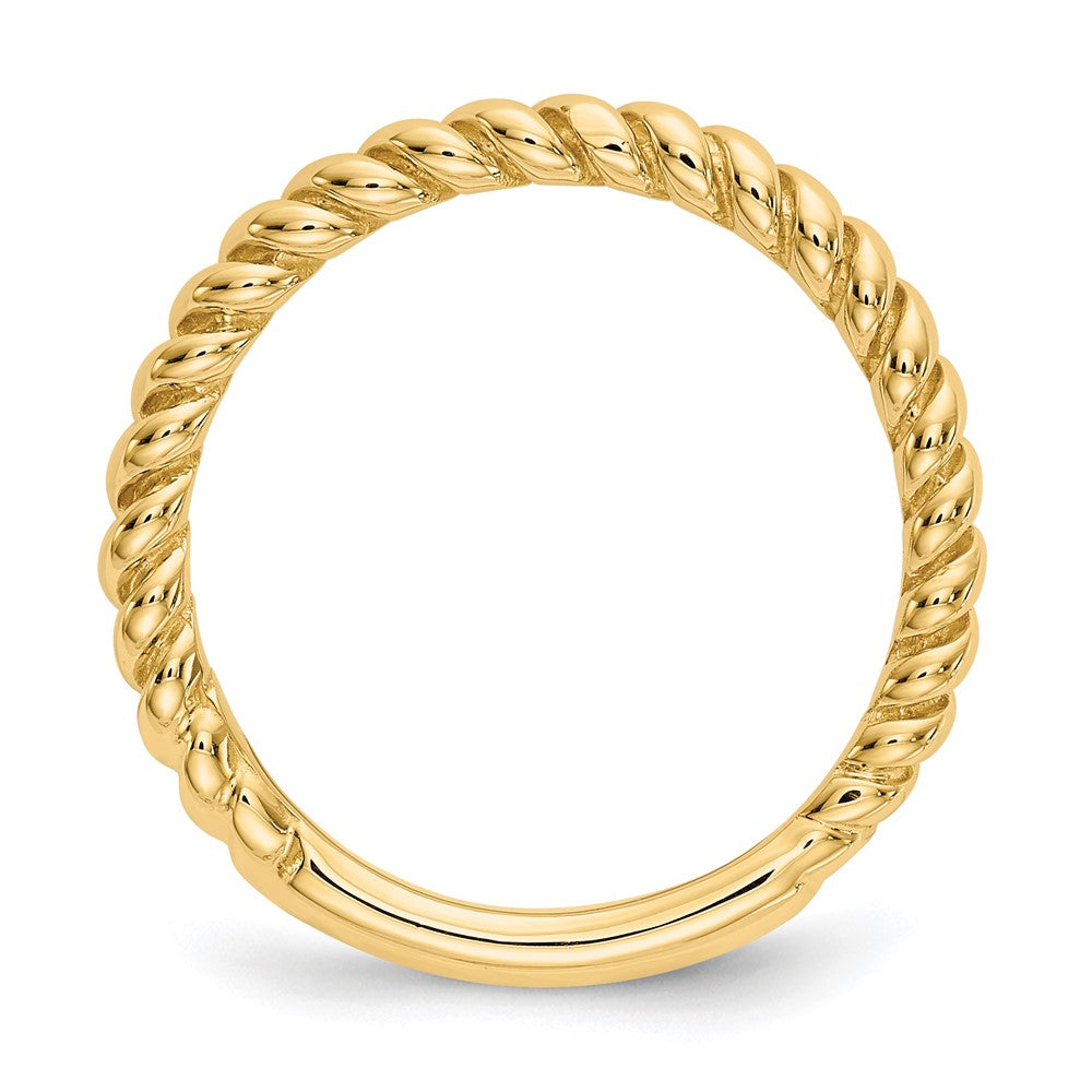 14k Polished Twisted Band Size 6.5