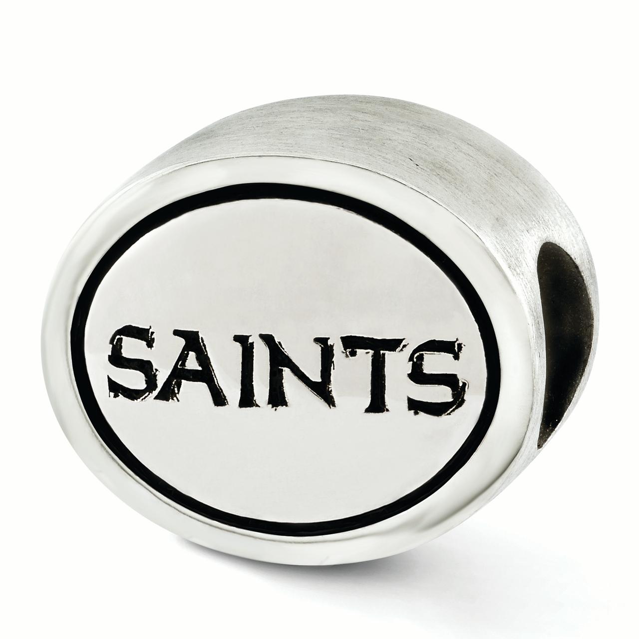 Sterling Silver Antiqued New Orleans Saints NFL Bead