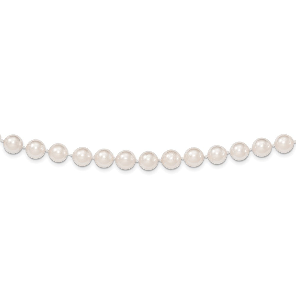 14k 8-9mm White Round Akoya Saltwater Cultured Pearl 16 inch Necklace