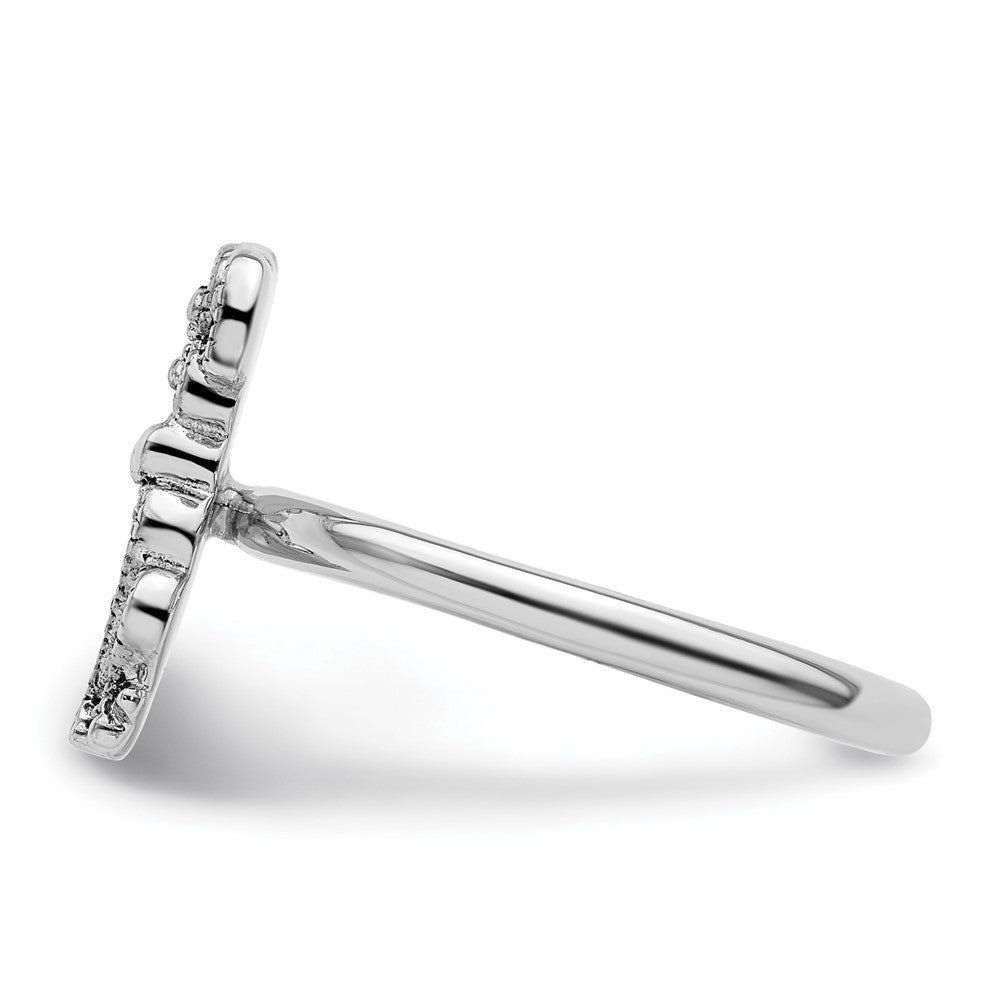 Sterling Silver Stackable Expressions Marcasite Dog Ring Size -10