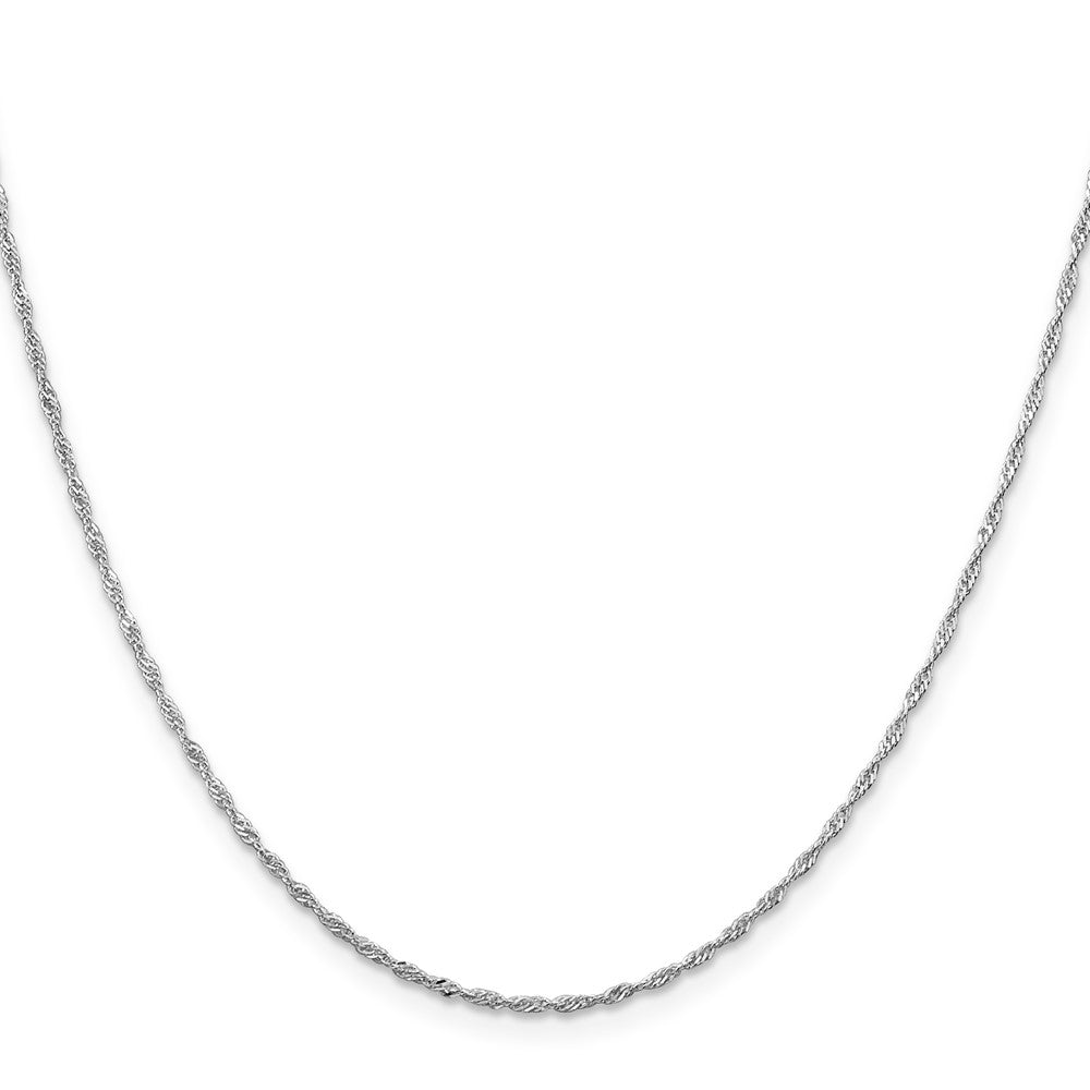 Sterling Silver Rhodium-plated 1.4mm Singapore Chain 22 Inches