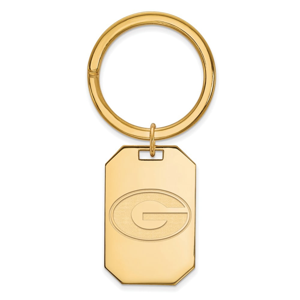 14k Gold Plated Silver U of Georgia Key Chain