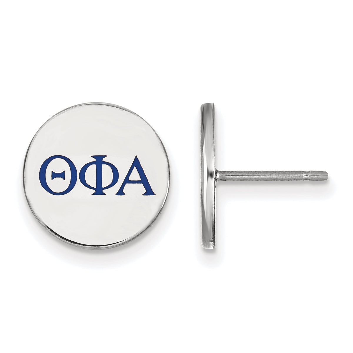 Sterling Silver Official Licensed Greek Sororities Theta Phi Alpha (???) Enameled Post Earrings