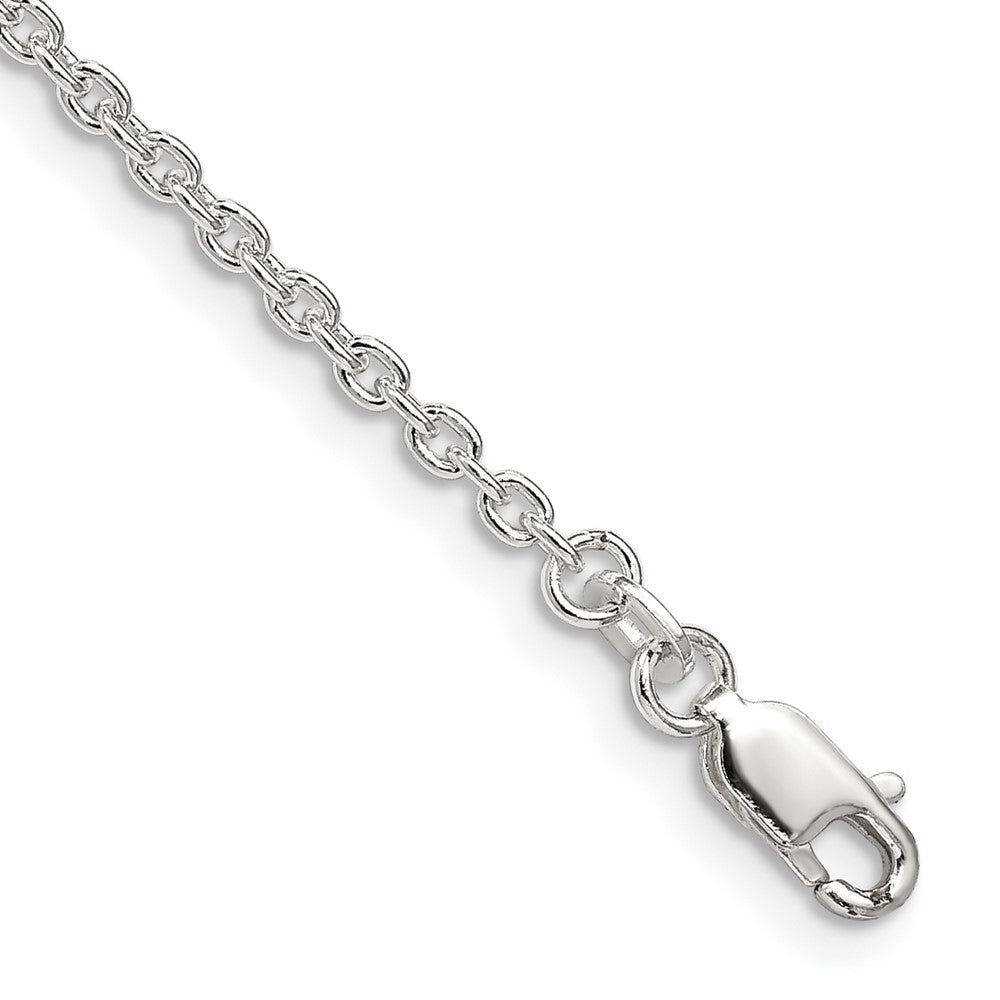 Sterling Silver 2.25mm Cable Chain 7 inches