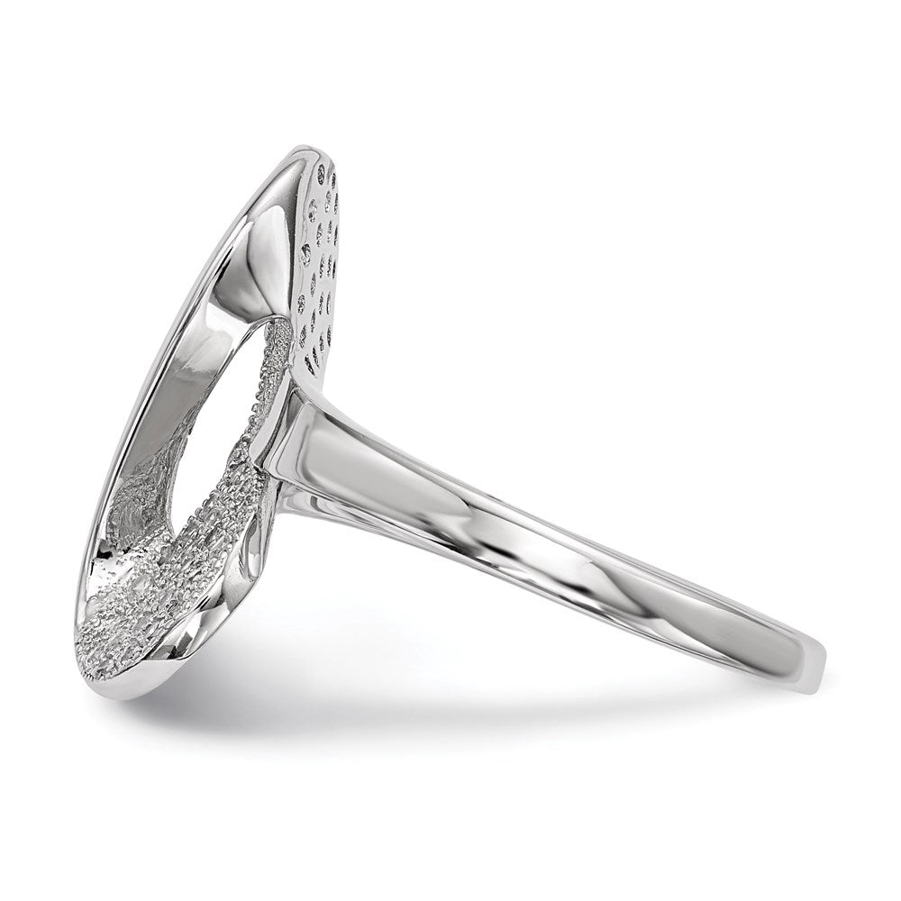 Sterling Silver Rhodium-plated CZ Ring