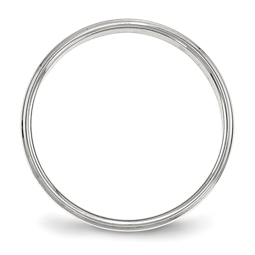 Sterling Silver 4mm Flat with Step Edge Size 8 Band