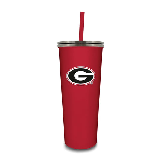 University of Georgia Stainless Steel 24 ounce Skinny Tumbler with Straw