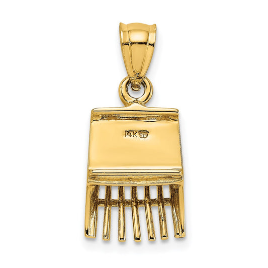 14K 3D Cranberry Scoop Charm