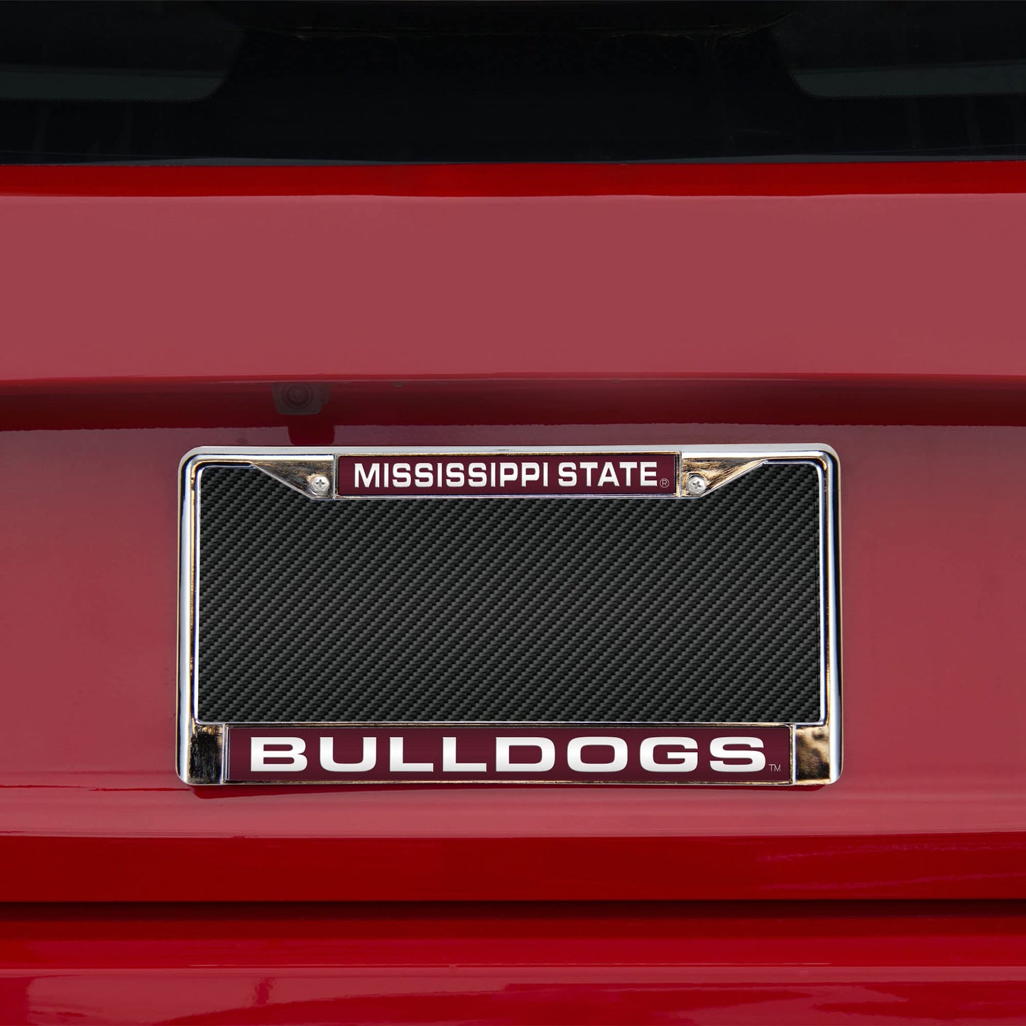 Mississippi-St-Bulldog's Chrome Metal Laser Cut License Plate Frame
