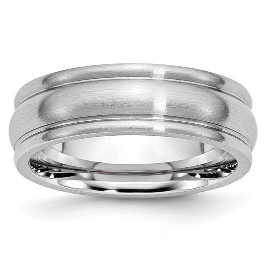 Cobalt Satin 7mm Rounded Edge Band Size - 11.5