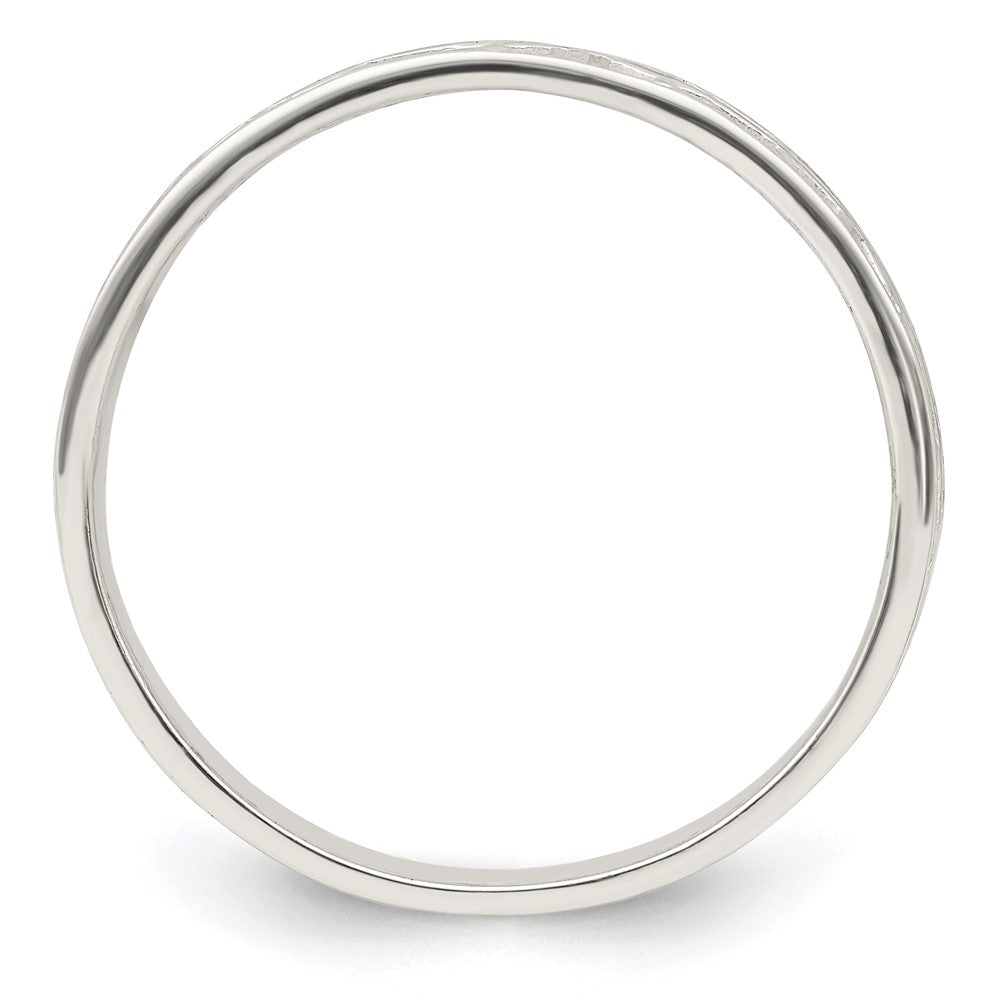 Sterling Silver Polished Design Men's Ring
