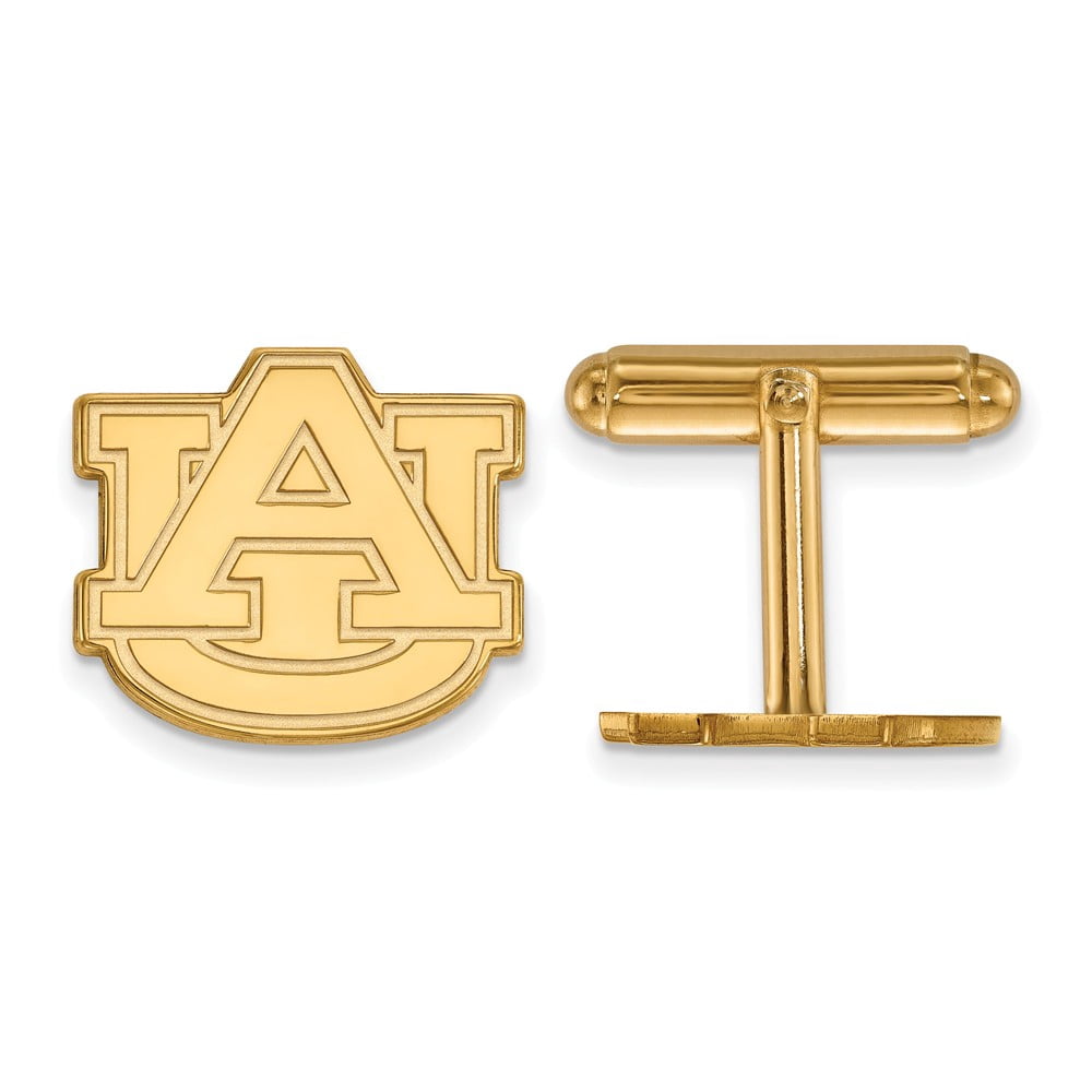 Sterling Silver Gold-plated LogoArt Auburn University Cuff Links QGP012AU