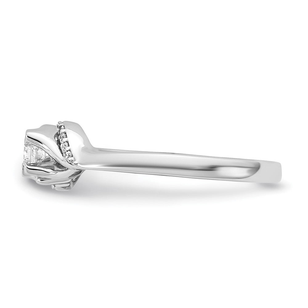10k WG Diamond Ring Rd 1-.17ct , 10 - .004ct - Dia:G Mel:S45